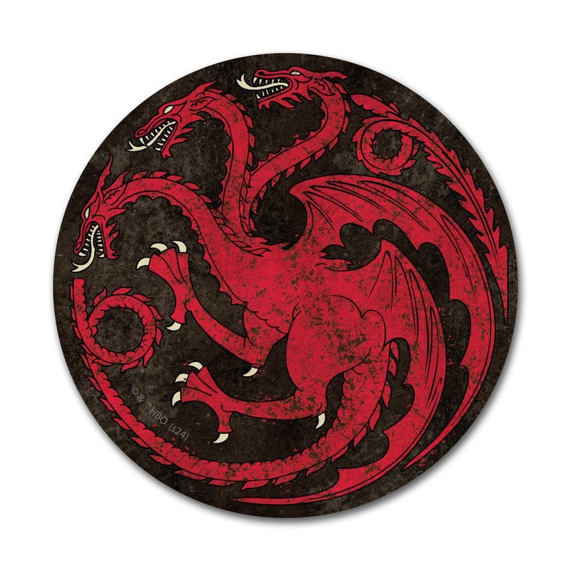 Elektroplate Officially Licensed Game of Thrones House Targaryen Dynamic Decal 35 Diameter Premium All Weather for Car Water Bottle Laptop Tablet Cooler Toolbox Phone Made in The USA