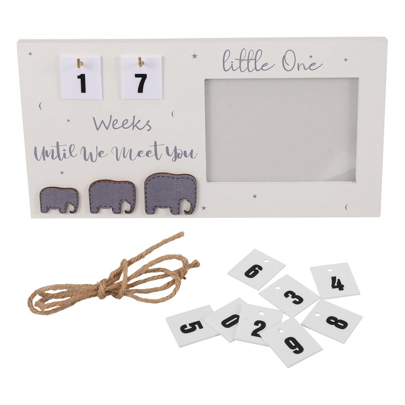 Baby Keepsake Wooden Sonogram Board 24x12.7cm Nursery Decor Newborn Picture Display - Image 2