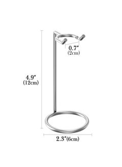 Linkidea Stainless Steel Safety Razor Stand, Shaving Razor Holder, Deluxe Men's Travel Shaver Stand, Compatible with Long Handle Safety Razor, Fusion 5, ProShield, Mach 3 (Silver/Polished Chrome)  - Image 3