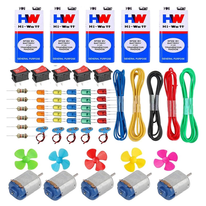 Electronicspices Electronic Spices DIY School Science Experiment Project Kit with DC Motor (61 Item) - Image 4