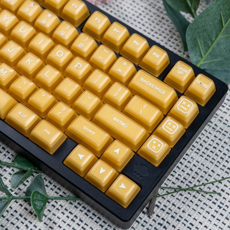 Sumgsn 142 Keys PBT Doubleshot Transluent Keycaps Yellow SA Profile Keycaps Set Fit for 61/64/87/104/108 Cherry Mx Switches Mechanical Keyboard - Image 2