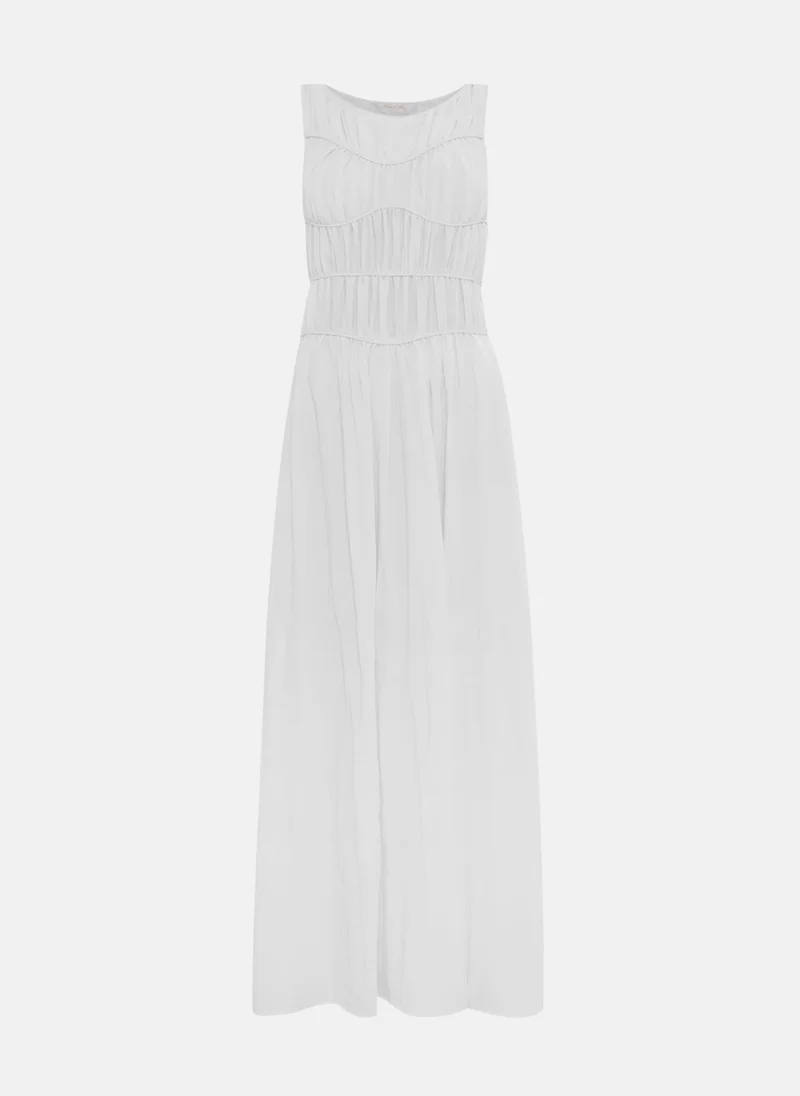 Lichi Maxi dress with small gathers on the bodice