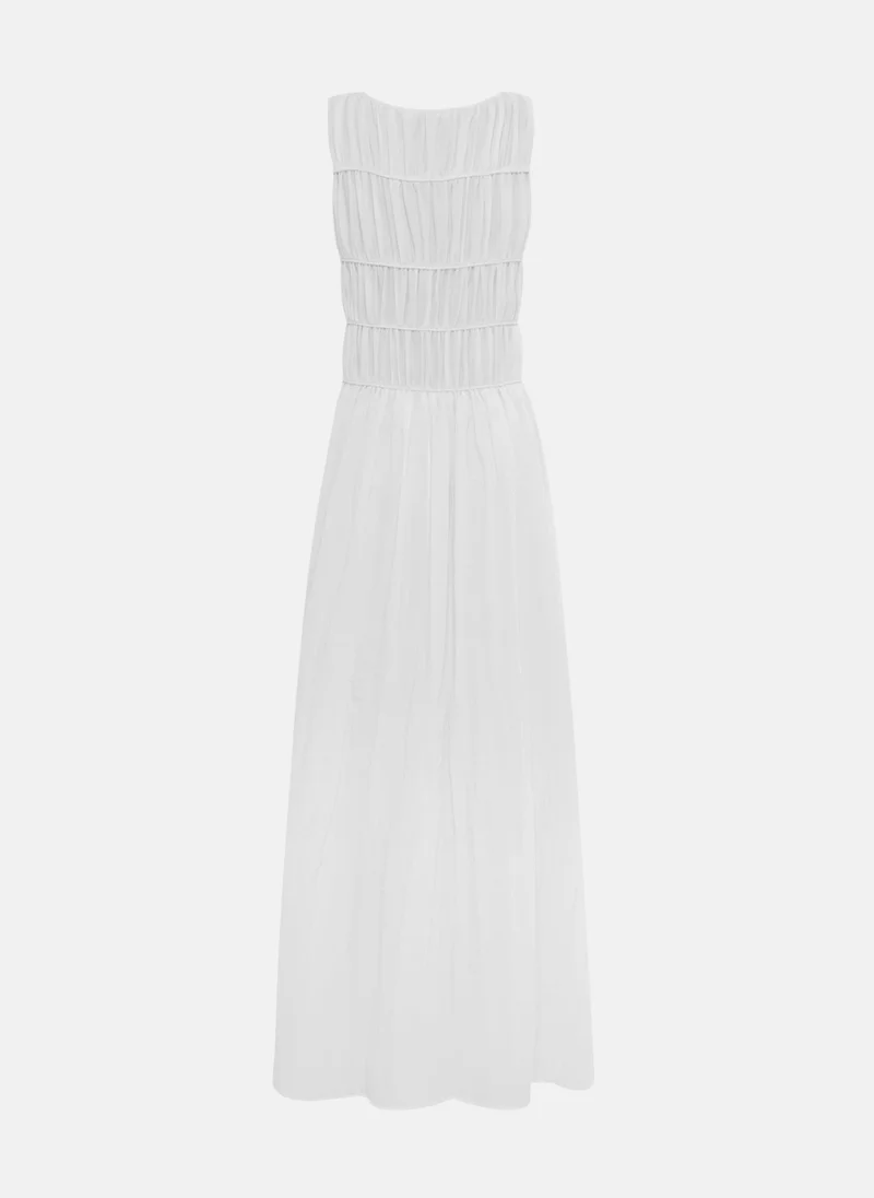 Lichi  Maxi dress with small gathers on the bodice for Women | Best Price UAE