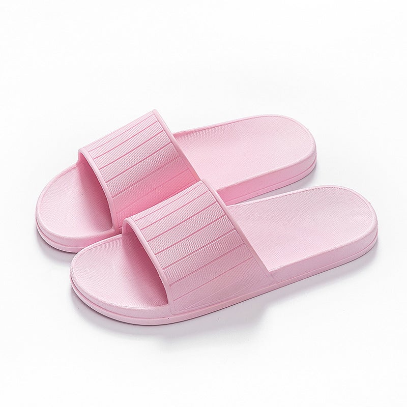 Slippers for women and men simple summer go out to wear home with soft bottom bathroom non-slip lovers bath beach sandals wholesale Light green - Image 2