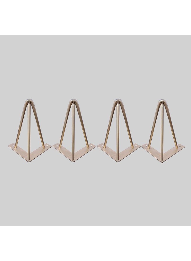 Redwud Redwud Furniture Metal LegsTable LegsFurniture LegMetal Legs with Golden Finish Pack of 4Pcs  - Image 3