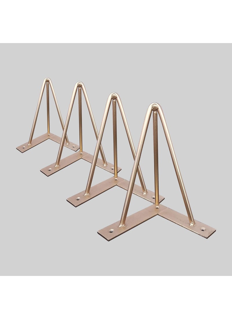 Redwud Redwud Furniture Metal LegsTable LegsFurniture LegMetal Legs with Golden Finish Pack of 4Pcs  - Image 1