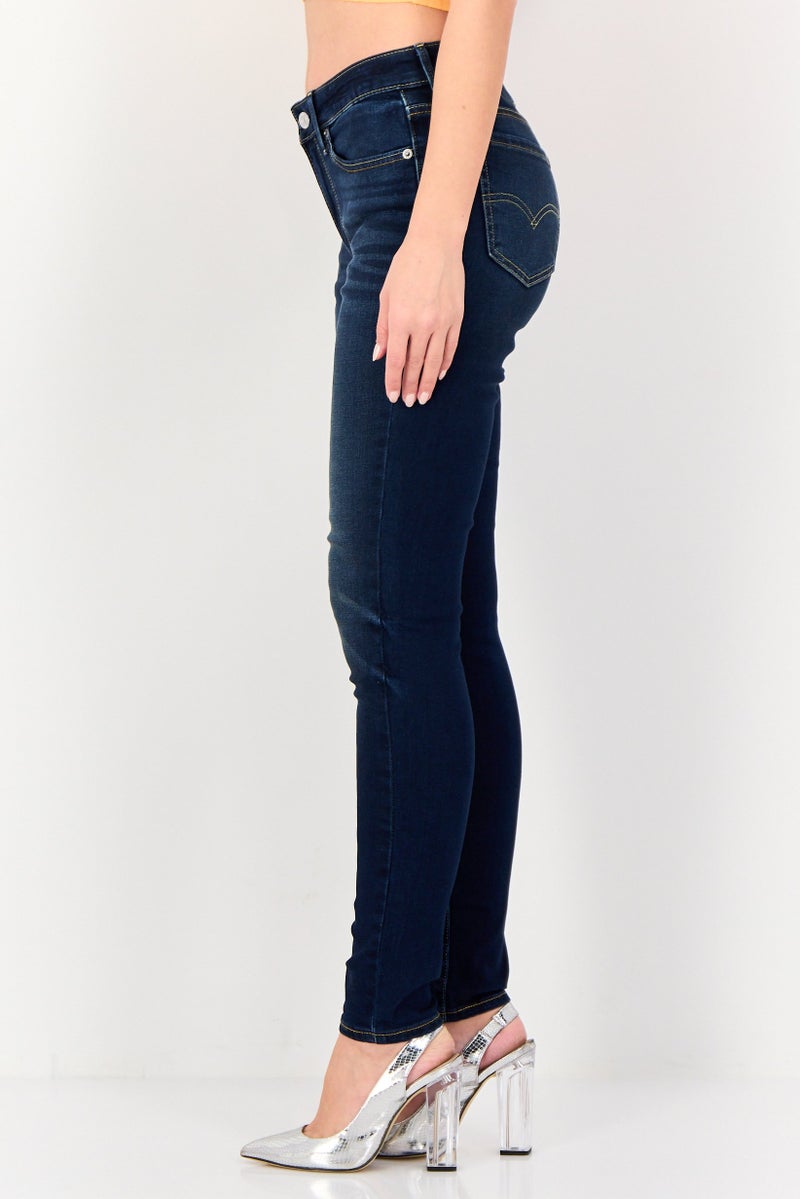 Levi's Women Super Skinny Fit Solid Stretchable Jeans, Dark Medium - Image 3