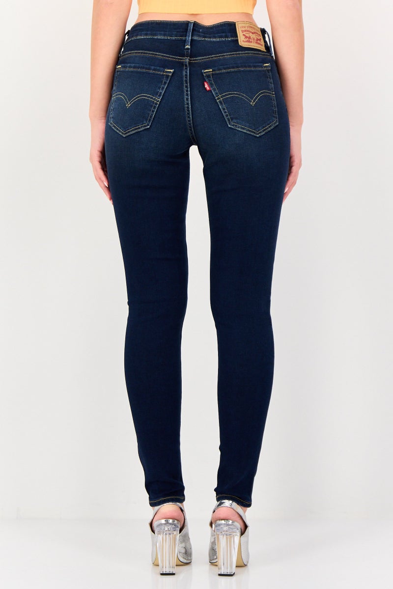 Levi's Women Super Skinny Fit Solid Stretchable Jeans, Dark Medium - Image 2