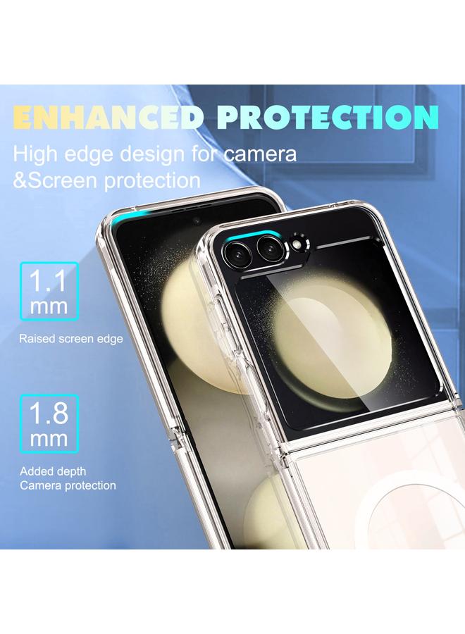 S-TOP Case For Samsung Galaxy Z Flip3 5G MagSafe Transparent Shockproof PC Folding Phone Case - Image 2