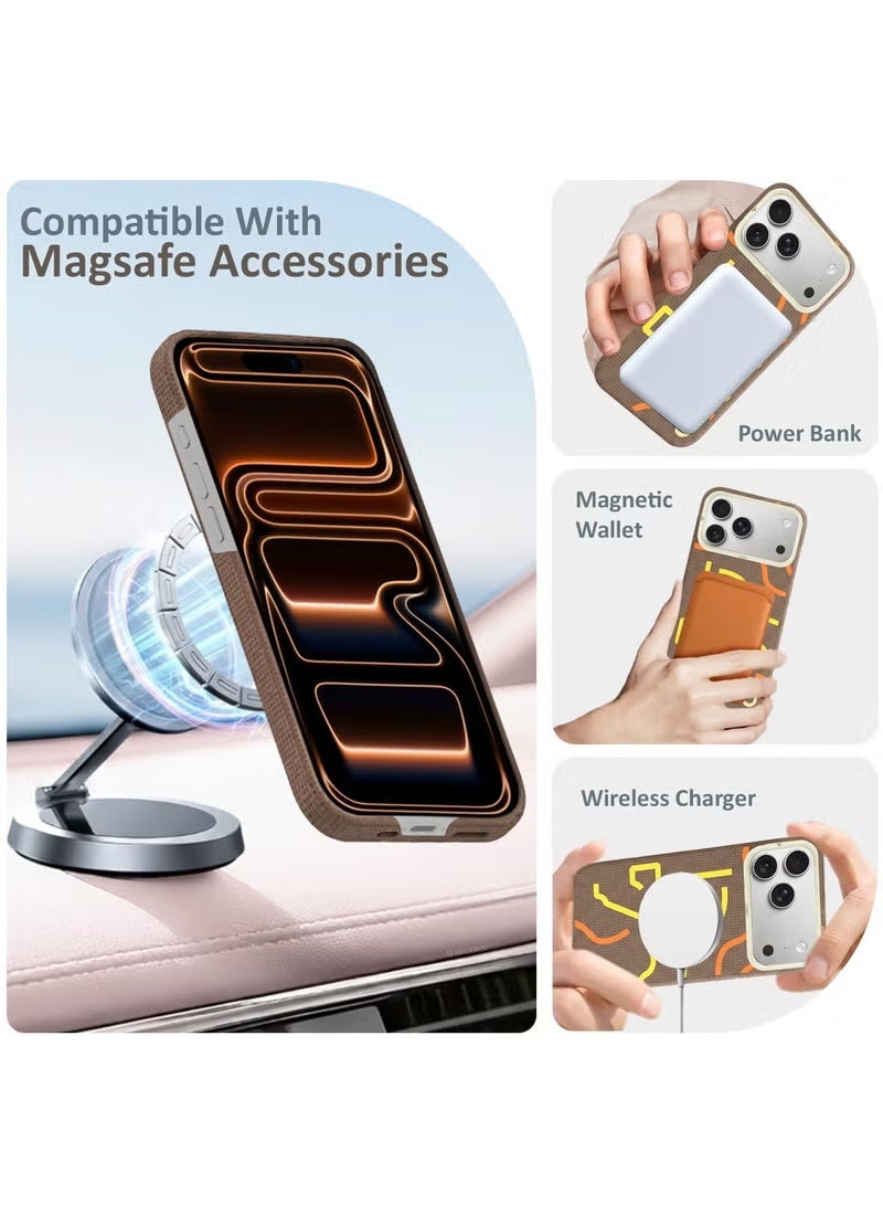 AIRITY Horse Style Bamboo Fiber Case for iPhone 17 Pro Max, Ultra Durable Shockproof Cover, Lightweight Premium Brown Yellow Design - Image 5