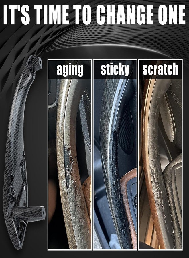 WEILEITE Front Left Driver Side Interior Inner Inside Door Pull Handle Grab Fit for BMW 320,328,330,335,M3 F30/F31/F34/F80 3 Series 2012-2018 and 418,420,428,430,435,M4 F32/F33/F36/F82/F83 4 2014-2017 - Image 2