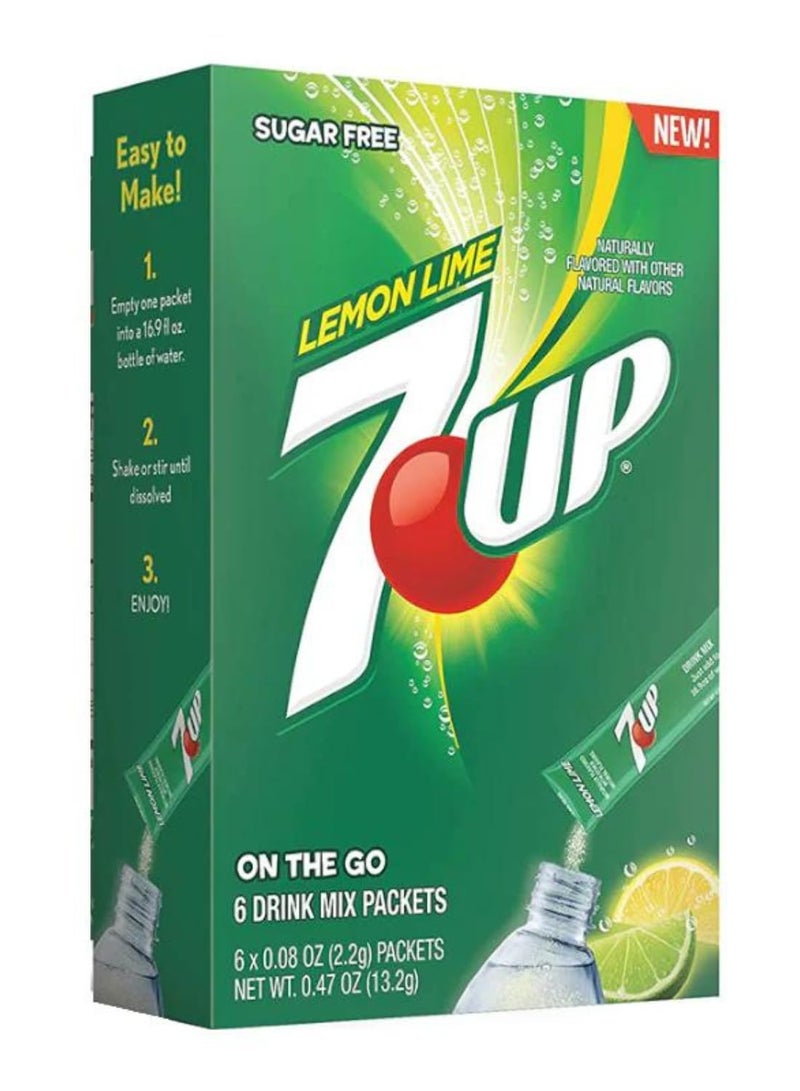 7UP Powder Drink Mix Sugar Free Lemon Lime (6 sticks) - Image 1