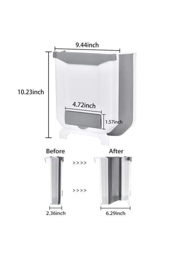 Collapsible Countertop Waste Bin with Portable Garbage Bag Holder for Kitchen C - Image 3