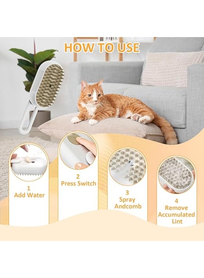 3-in-1 Steam Cat Brush – Self-Cleaning Pet Grooming & Massage Comb for Cats and Dogs – Removes Loose Hair, Tangles & Static – Pet Hair Removal Brush with Steam Function - Image 5