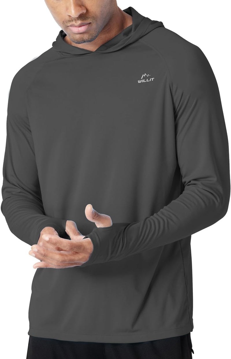 Willit Men's Sun Shirts UPF 50+ Protection Hoodie Rash Guard Shirt SPF UV Shirt Long Sleeve Fishing Outdoor Lightweight - Image 1