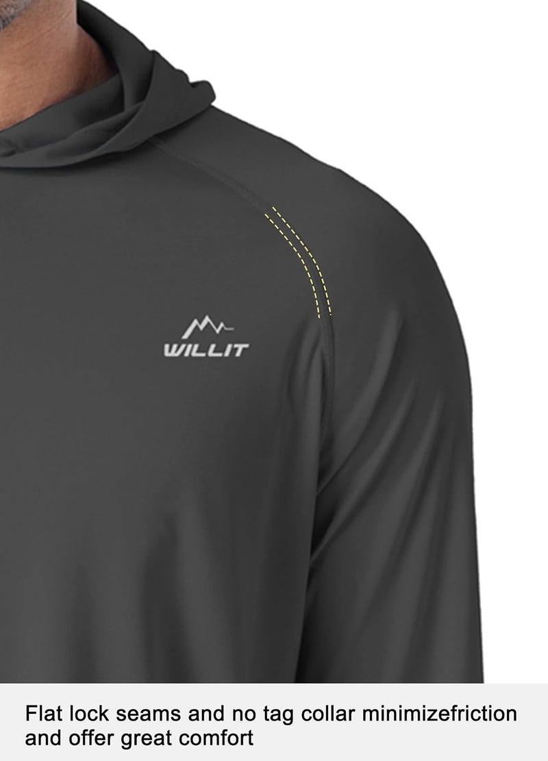 Willit Men's Sun Shirts UPF 50+ Protection Hoodie Rash Guard Shirt SPF UV Shirt Long Sleeve Fishing Outdoor Lightweight - Image 3