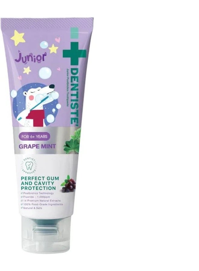 Dentiste Junior Postbiotics Toothpaste Grape Mint 60g | Kids Oral Care Formula | Fresh Breath, Cavity Protection & Healthy Teeth