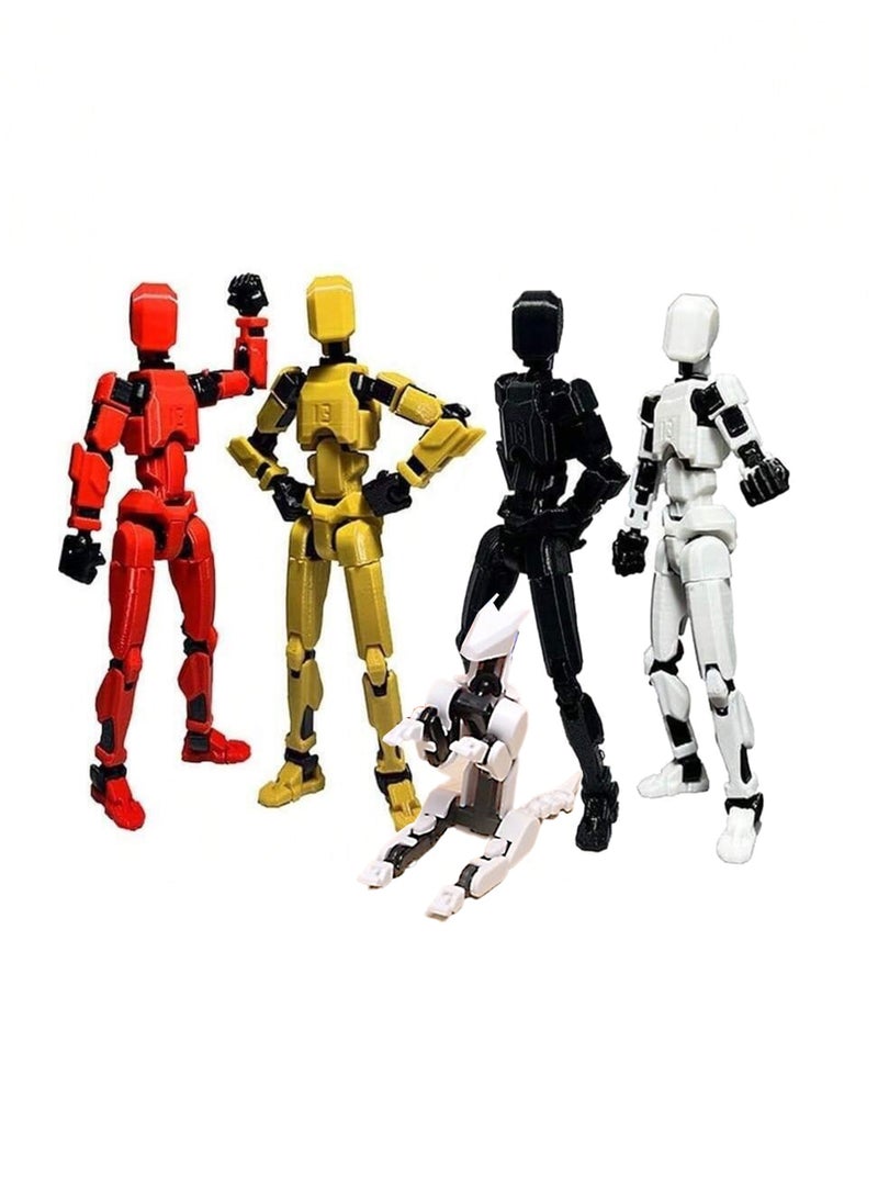Fully-Jointed Movable Action Figure and Dog Set,Assembly Dynamic Modeling Imitation Toy,Suit For Kids and Adults(5pcs multicolor) - Image 4