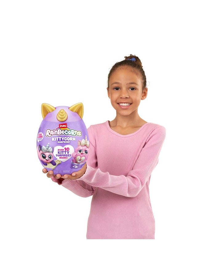 Rainbocorns Rainbocorns Kittycorn Surprise Series 2, Starla the American Short Hair Cat - Collectible Plush - 10 Surprises to Unbox, Peel and Reveal Heart, stickers, Ages 3+ (American Short Hair) - Image 5