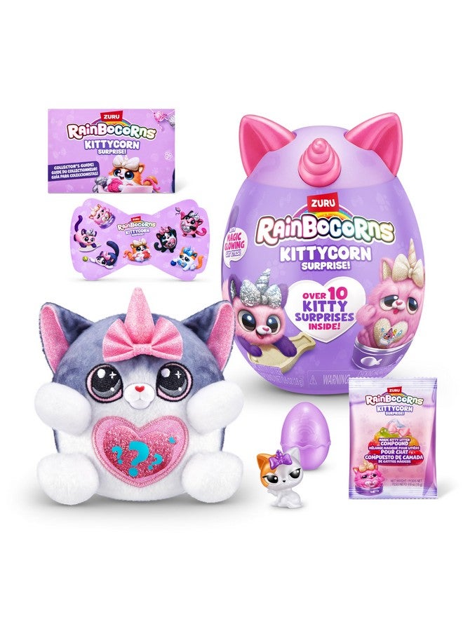 Rainbocorns Rainbocorns Kittycorn Surprise Series 2, Starla the American Short Hair Cat - Collectible Plush - 10 Surprises to Unbox, Peel and Reveal Heart, stickers, Ages 3+ (American Short Hair) - Image 1