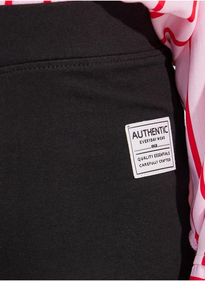 Styli - Patch Detail Flared Leggings - Image 1