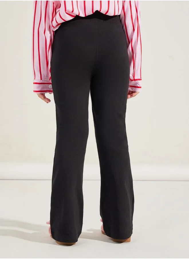 ستايلي Patch Detail Flared Leggings