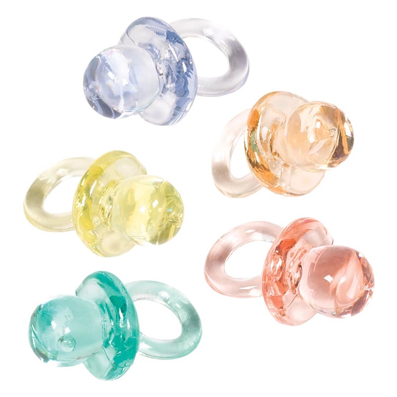 amscan Baby Shower Mini Pacifiers 1 x 12 Assorted Colors 24 Pcs