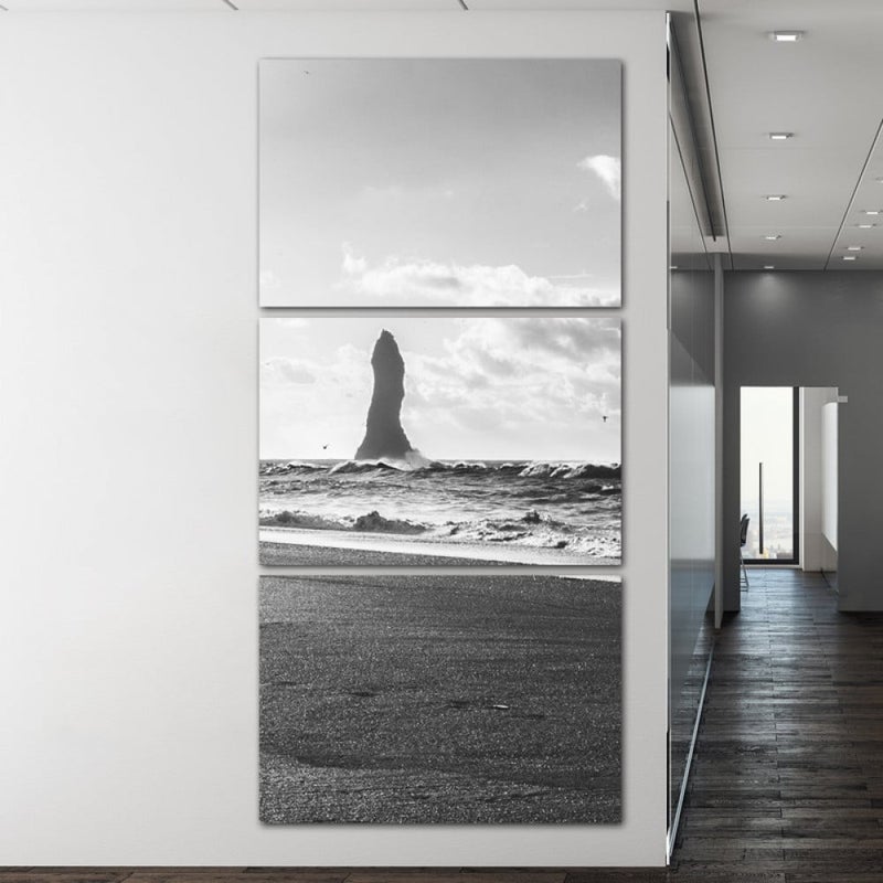 ماركتنا ثلاث لوحات قماشية بتصميم طبيعة مع برواز مجوف مقاس (150×70) ثلاث قطع - Image 1