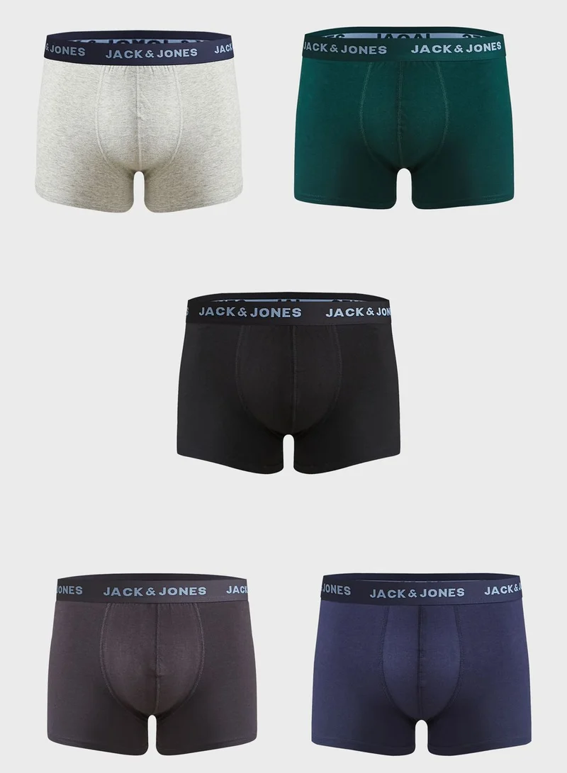 JACK & JONES 5 Pack Logo Band Trunks