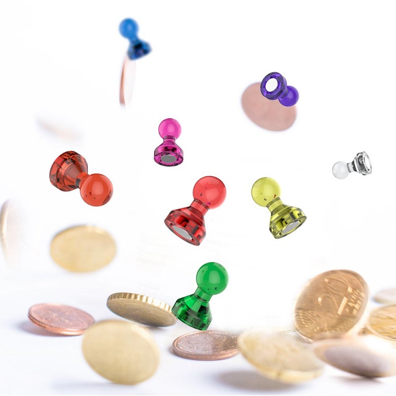 Tiergrade Push Pin Magnets, Fridge Magnets, Tiergrade 60 Pack 7 Assorted Color Strong Magnets, Use at Home School Classroom and Office Magnets, Magnets for Refrigerator Dry Erase Board and Whiteboard Magnets - Image 2
