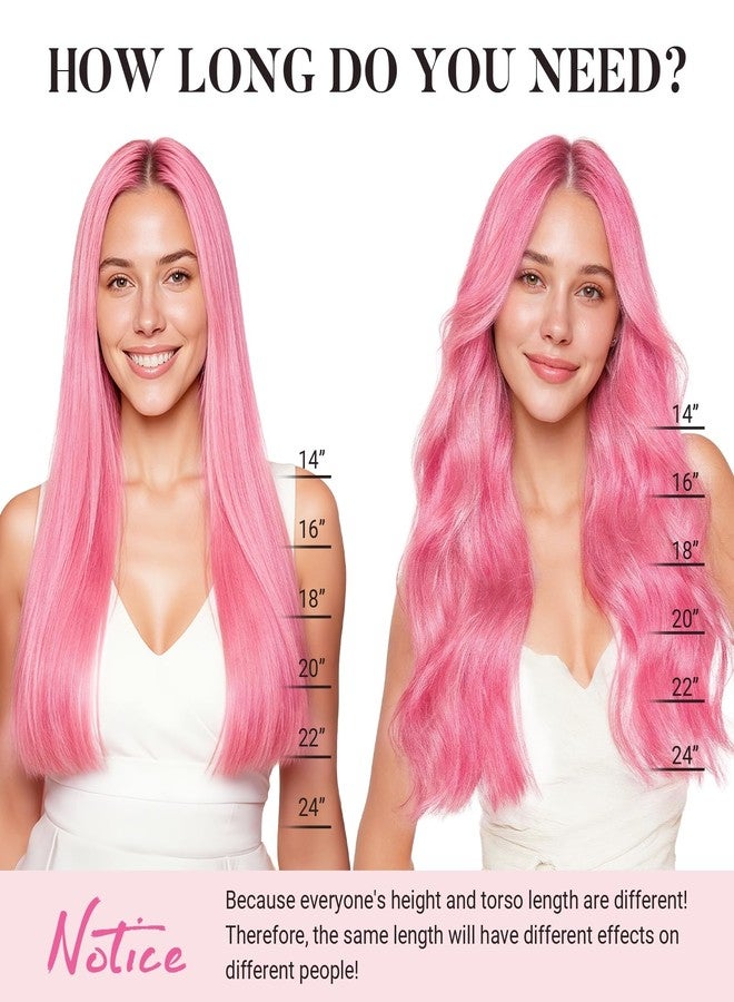 MAXITA PeachPink Clip in Hair Extensions Real Human Hair 18inch 35g 6Pcs Remy Human Hair Clip in Extensions for Kids Women Colorful Hair Pieces Pop-up Style Straight Extensiones - Image 5