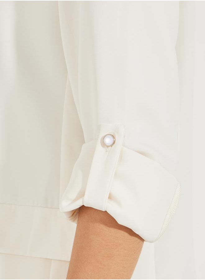 Styli - Regular Fit Longline Blazer with Roll-Up Sleeves - Image 1