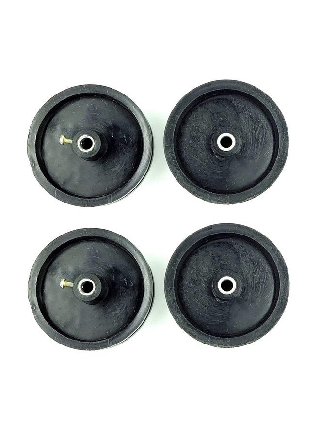 Invento - INVENTO 4pcs 65mm x 18.5mm Plastic Robotic Track Wheel V-Pulley Durable Tire Wheel 6mm Hole with Metal Collet for DC Geared Motor RC Car Robot - Image 1