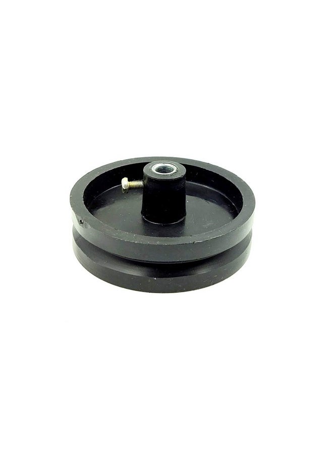 Invento - INVENTO 4pcs 65mm x 18.5mm Plastic Robotic Track Wheel V-Pulley Durable Tire Wheel 6mm Hole with Metal Collet for DC Geared Motor RC Car Robot - Image 1
