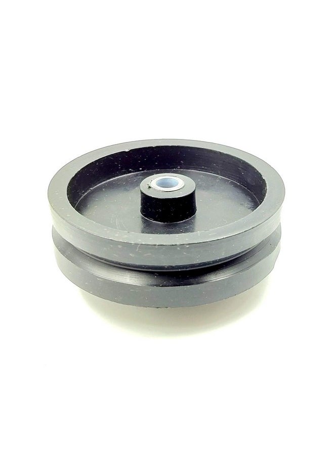 Invento - INVENTO 4pcs 65mm x 18.5mm Plastic Robotic Track Wheel V-Pulley Durable Tire Wheel 6mm Hole with Metal Collet for DC Geared Motor RC Car Robot - Image 1