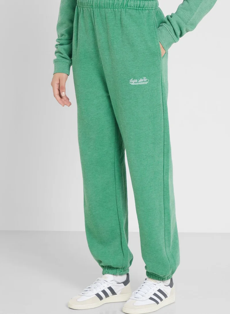 boohoo Slogan Hoodie & Pants Set