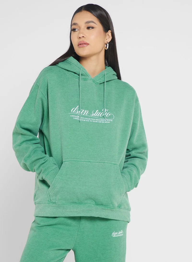 boohoo Slogan Hoodie & Pants Set