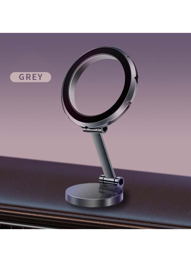 San Yi - Car mobile phone holder for car folding magnetic car instrument panel special navigation support frame, 810 degree multi-angle adjustment, suitable for most mobile phones.(Grey) - Image 1