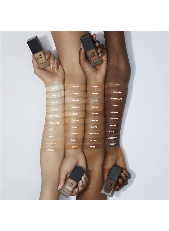 elf Flawless Finish Foundation, Lightweight & Medium Coverage, Semi-Matte Finish, Alabaster, 0.68 Fl Oz (20mL) - Image 3