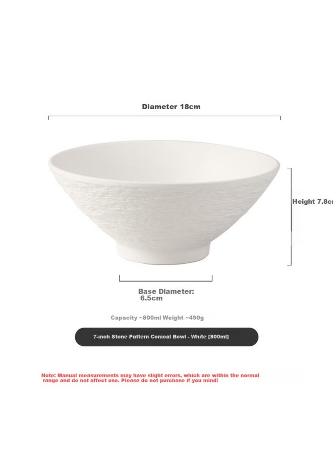 Ijarl Ceramic Ramen Bowl Noodle Soup Bowl Luosifen Bowl Chinese Style Household Instant Noodle Bowl Wide Mouth 7 Inch - Image 1