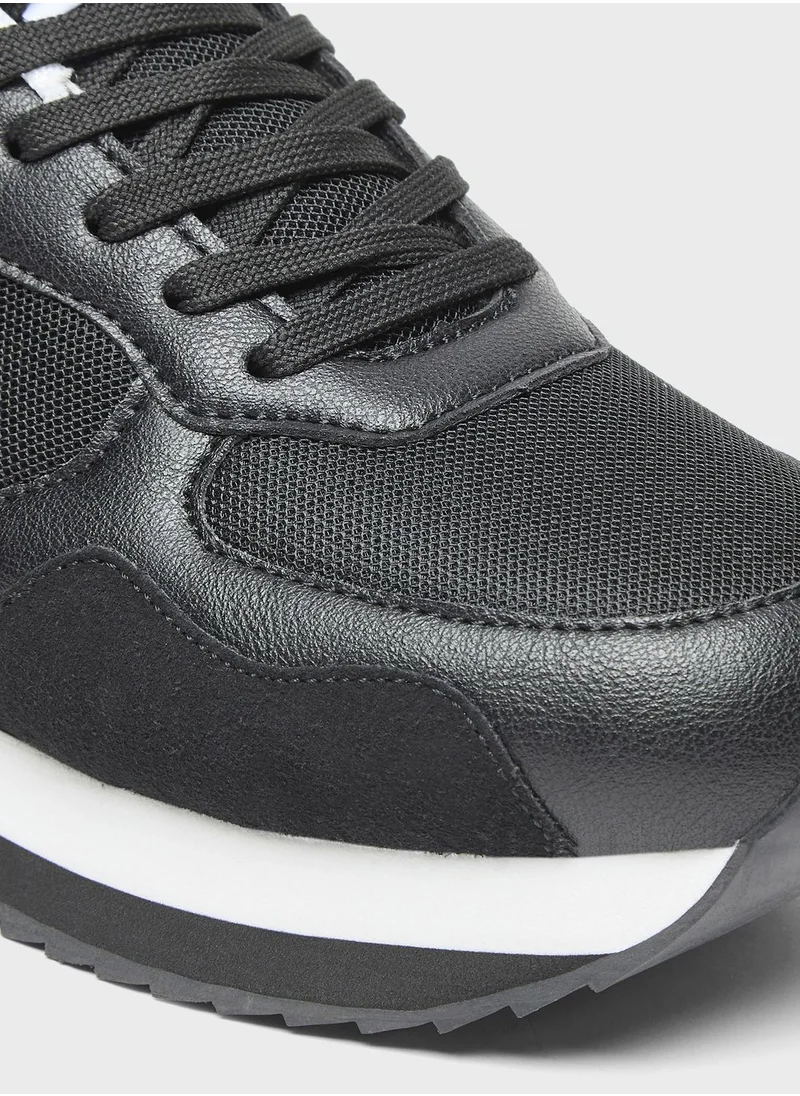 لي كوبر Lace Up Low Top Sneakers