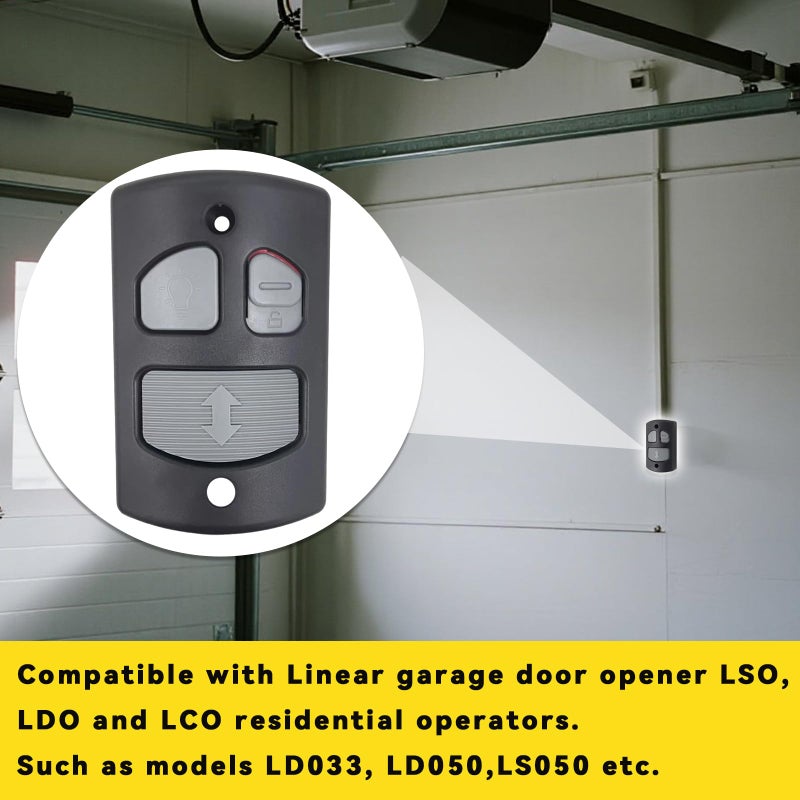 XDTKML Replacement for Linear Garage Door Opener Deluxe Wall Console Panel HAE00001 Compatible with Linear Wall Mount Garage Door Opener LSO,LDO,LCO-1pcs - Image 2
