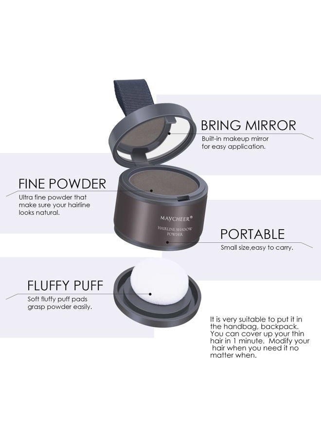 FREEORR Root Touch Up Powder for Women and Men, Hair Thinning, Hairline Shadow and Gray Coverage #21 Dark Tan - Image 2
