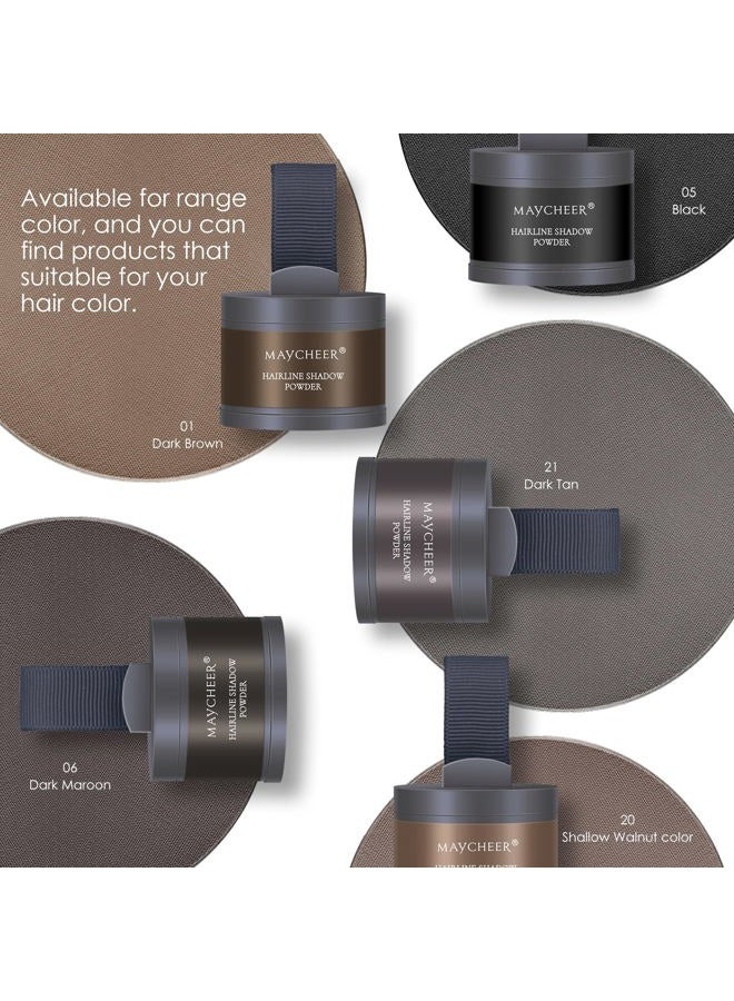 FREEORR Root Touch Up Powder for Women and Men, Hair Thinning, Hairline Shadow and Gray Coverage #21 Dark Tan - Image 3