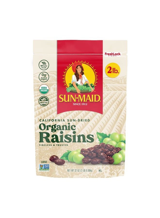 SUNMAID Sun-Maid organic raisins, dried fruit snack, healthy snacks for children, in 907 grams - Image 1