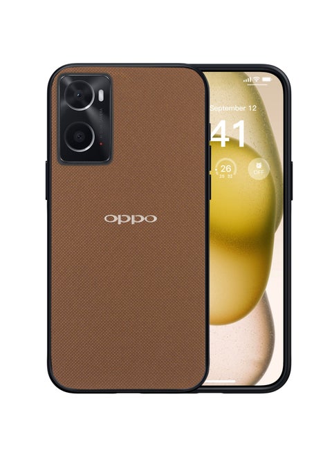 Compatible with Realme 9i/(Oppo A96/A76/A36) Case Dual Layer Heavy Duty Cell Phone Protective Cover Shockproof Rugged with Non-Slip Textured - Brown