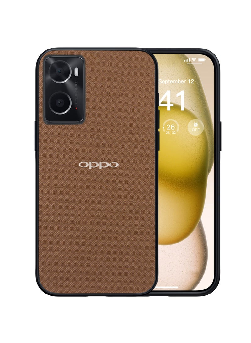 Generic - Compatible with Realme 9i/(Oppo A96/A76/A36) Case Dual Layer Heavy Duty Cell Phone Protective Cover Shockproof Rugged with Non-Slip Textured - Brown - Image 1