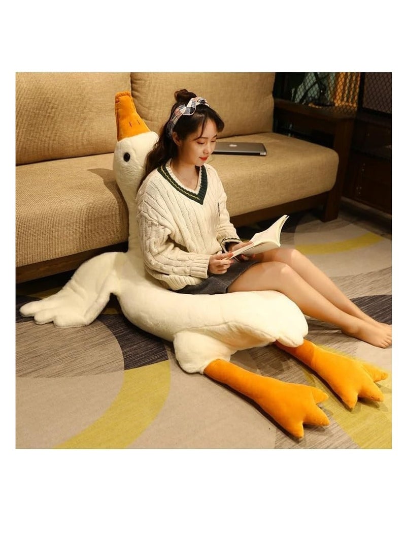 Raxoom Extra Large Size Goose Stuffed Animal 130cm 160cm and 190cm Plush Doll Toy, Cute Duck Plush Cushion Soft Huge Plushies Pillow - Gift for Kids and Friends (Duck 160cm)  - Image 4