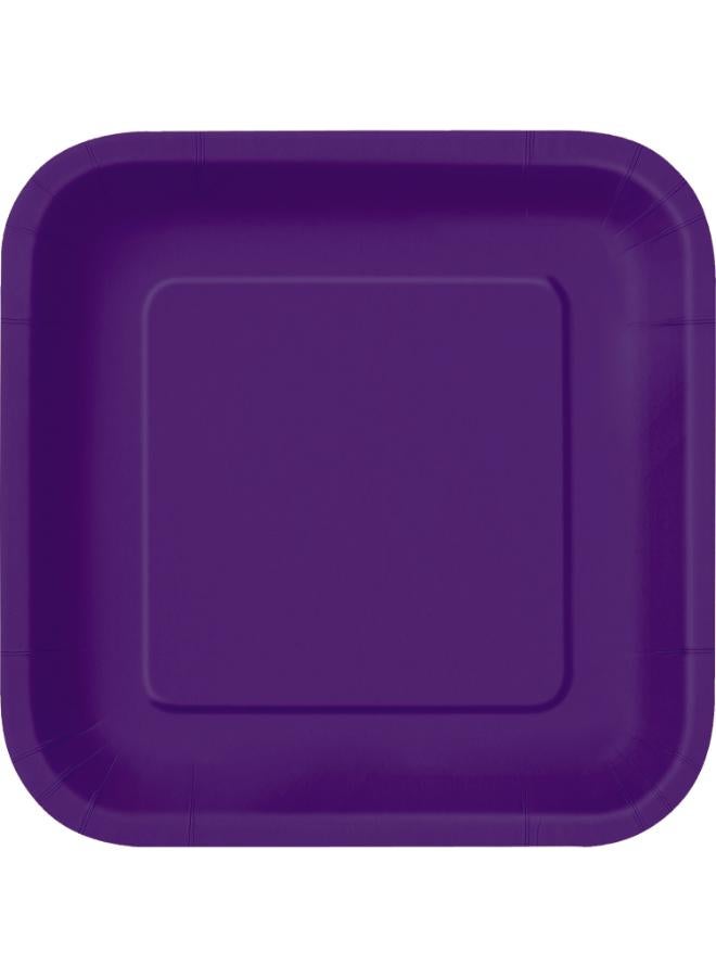 Unique Deep Purple Square Plate 9" - Image 1