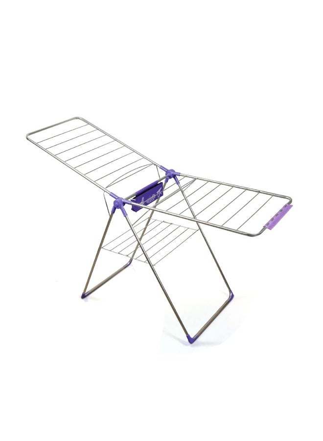 Royalford RF7137 Large Folding Clothes Dry Stand - 110X55 Cm - Drying Space Laundry Washing |Durable Metal Drying Rack | Multifunctional Air Dryer Ideal for Indoor and Outdoor | Easy Store 2 Folding Winged Clothes Dryer Assorted Colour - Image 2
